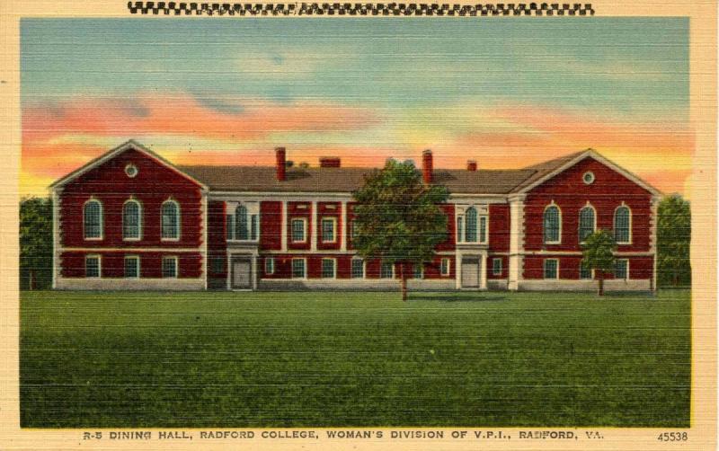 VA - Radford. Radford College, Women's Division of VPI. Dining Hall