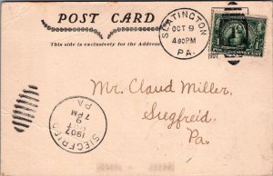 Postcard Upper Main Street Slatington PA 1907