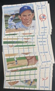 36 Postcards 3 Sets Collection Lot New York Yankees Players