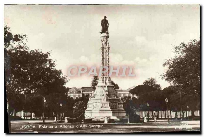 VINTAGE POSTCARD Lisboa Estatua A Affonso d'Albuquerque