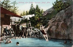 Bathing Hot Sulphur Springs Banff Alberta AB Alta Stedman Bros Postcard H57