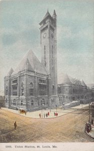 ST LOUIS MISSOURI MO~UNION RAILROAD STATION~POSTCARD