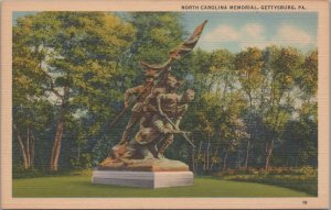 Postcard North Carolina Memorial Gettysburg PA