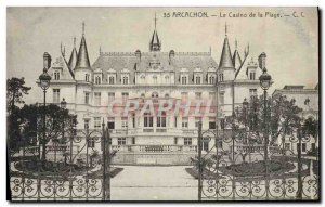 Old Postcard Arcachon Casino Beach