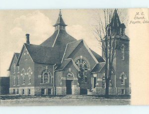 Divided-back CHURCH SCENE Fayette - Near Bryan & Wauseon & Defiance OH AD2151