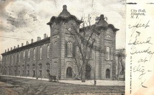 Vintage Postcard 1906 View of City Hall Elizabeth New Jersey NJ Pub Photo & Art