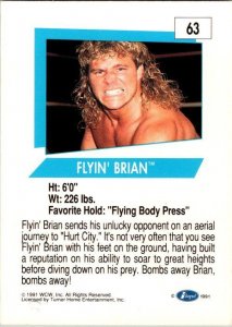 1991 WCW Wrestling Card Flyin' Brian Brian Pillman sk21213