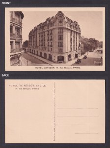 FRANCE, Postcard RPPC, Paris, Hotel Windsor