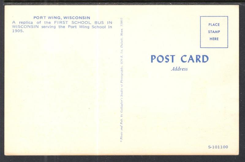 Replica First School Bus in WI,Port Wing,WI BIN