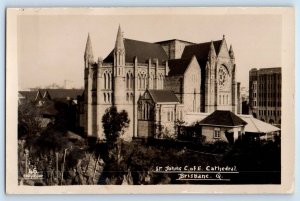 Brisbane New Zealand Postcard St. Johns C of E. Cathedral c1930's RPPC Photo