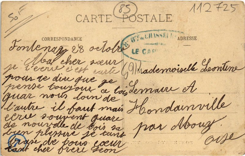 CPA FONTENAY-la-Comte - Le Quartier de Cavalerie (112725)