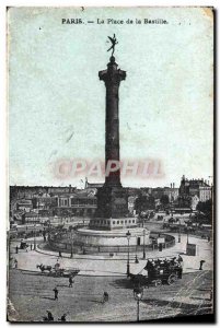 Old Postcard Paris's Bastille Square