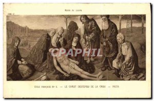 Old Postcard Paris Louvre Museum The Christ down from the cross Pieta