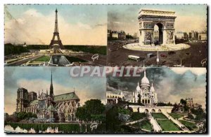 Paris Modern Postcard The Eiffel Tower & # 39arc the triumph of & # 39etoile ...