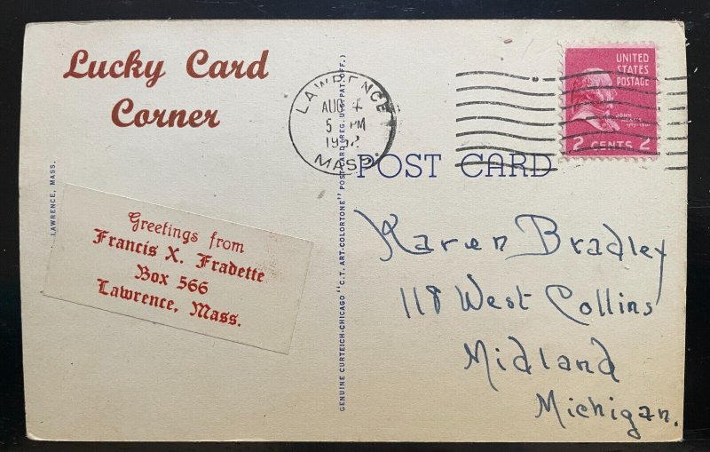 Vintage Postcard 1952 St. Mary's Church, Lawrence, Massachusetts (MA)