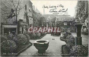 'Old Postcard mans house called the Queen''s courtyard Berengere'