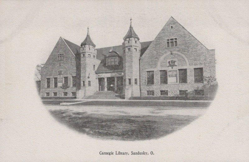 Sandusky OH Carnegie Library Evening Star Journal Advert c1905 postcard H191 