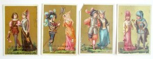 PHILADELPHIA PA WALTER WILSON BISCUITS SET of 4 ANTIQUE VICTORIAN TRADE CARDS