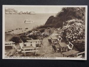 Channel Isles GUERNSEY Moulin Huet Valley Towards Pea Stacks by D.Constance 5154