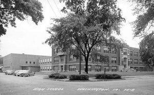 High School real photo Washington, Iowa