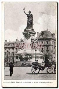 Paris Old Postcard Place de la Republique