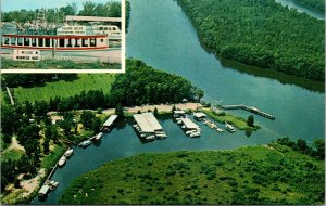 Postcard SC Murrells Inlet Wacca-Wache Marina Island Queen Cruise Ship 1965 V166