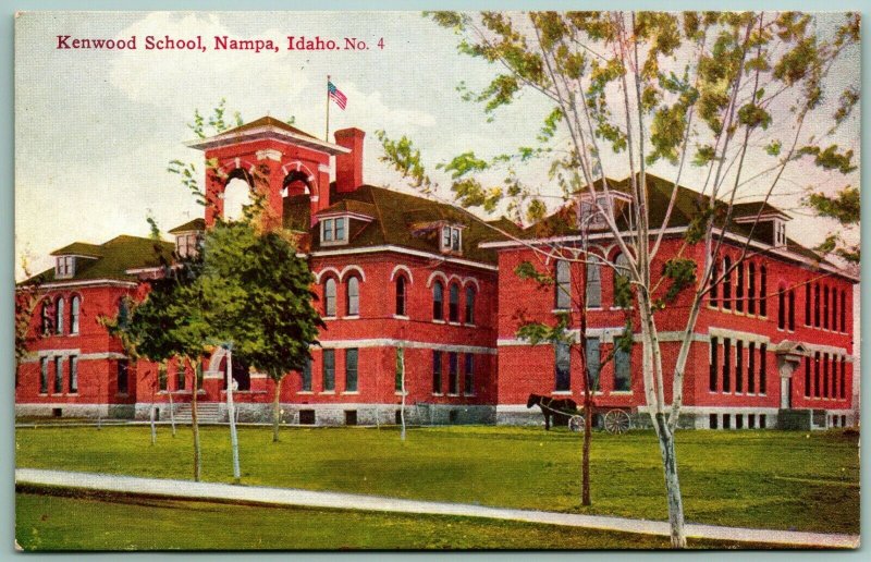 Kenwood School Nampa Idaho ID UNP  Unused DB Postcard H1