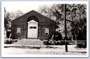 K49/ Edwardsville Illinois RPPC Postcard 50s Church of Christ Scientist 338
