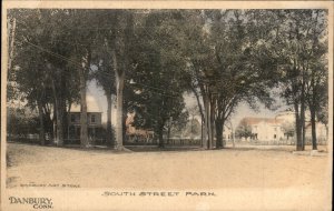 Danbury Connecticut South Street Park c1900-20s Vintage Postcard