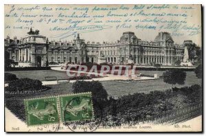 Postcard Old Paris Place du Carrousel and the new Louvre