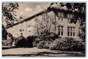 c1910s French Hall University Of Massachusetts Amherst Massachusetts MA Postcard