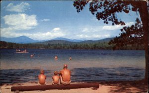 Tamworth New Hampshire NH Lake State Park Mountain View Vintage Postcard