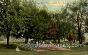 Floral Flag, Water Works Park - Detroit, Michigan MI Postcard