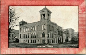 City Hall Building Fargo North Dakota ND 1909 DB Postcard P11