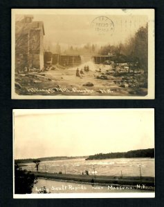 #148RPPC 2pcs N.Y. Messena Long Sault Rapids, Burke Mc Kenyes Falls Couples