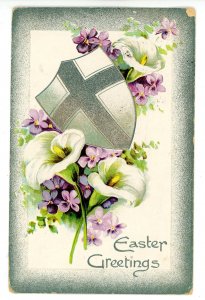 Greeting - Easter, Cross     (corner wear)