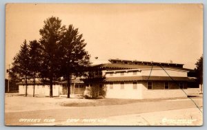 Wisconsin RPPC Real Photo Postcard - WW2 US Army - Camp McCoy - O Club - 1942