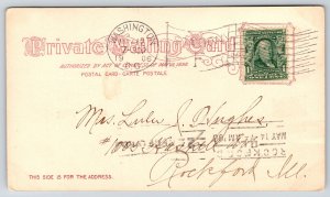 Washington DC~US Treasury Bldg~Fence~Flag~Automobiles~Neoclassical~1906 Postcard