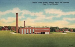 Vintage Postcard Central Power House Heating Plant & Laundry Boys Town Nebraska