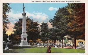 Soldiers' Monument, Court House Park - Waukegan, Illinois IL