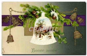 Festivals - Wishes - Good Anne - New Year - bells - Old Postcard