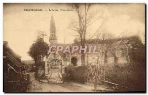 Old Postcard Chateaulin L & # 39Eglise Notre Dame