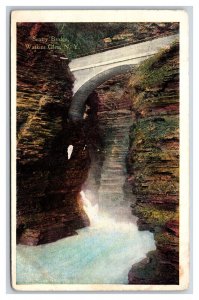 Sentry Bridge Watkins Glen New York NY UNP George Millar DB Postcard P25