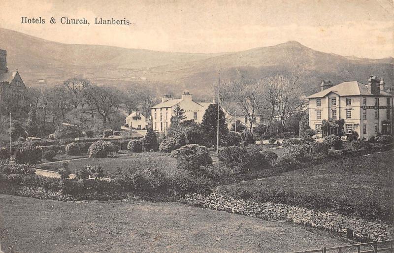 BR64493 hotel s and church llanberis  wales