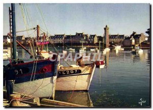 Postcard Modern Brittany Finistere Roscoff color the bottom of the harbor and...