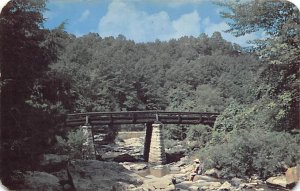 Log and Stone Bridge crossing Glad Creek - Babcock State Park, West Virginia ...