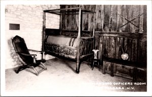 Real Photo Postcard Commanding Officers Room Old Fort Niagara, New York
