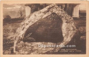 World War Memorial - Salem Centre, New York NY Postcard