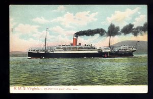 LS3656 - UK Liner - Allan Line - Virginian - Artist U/K - postcard