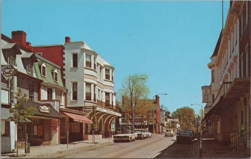 Postcard West State Street  Doylestown PA Vintage Cars